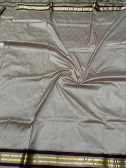 Fancy Pure Katan Silk Buta Saree with Designer Satin Borders