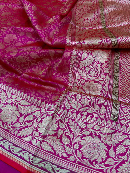 PURE KATAN SILK BANARASI HANDLOOM KADHWA PALLU AND BORDER BROCADE SAREE