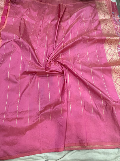 Pure Banarasi Katan Silk Saree with Jaal Work