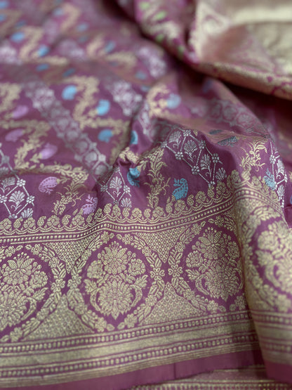 Pure Banarasi Katan Silk Saree with Jaal Work