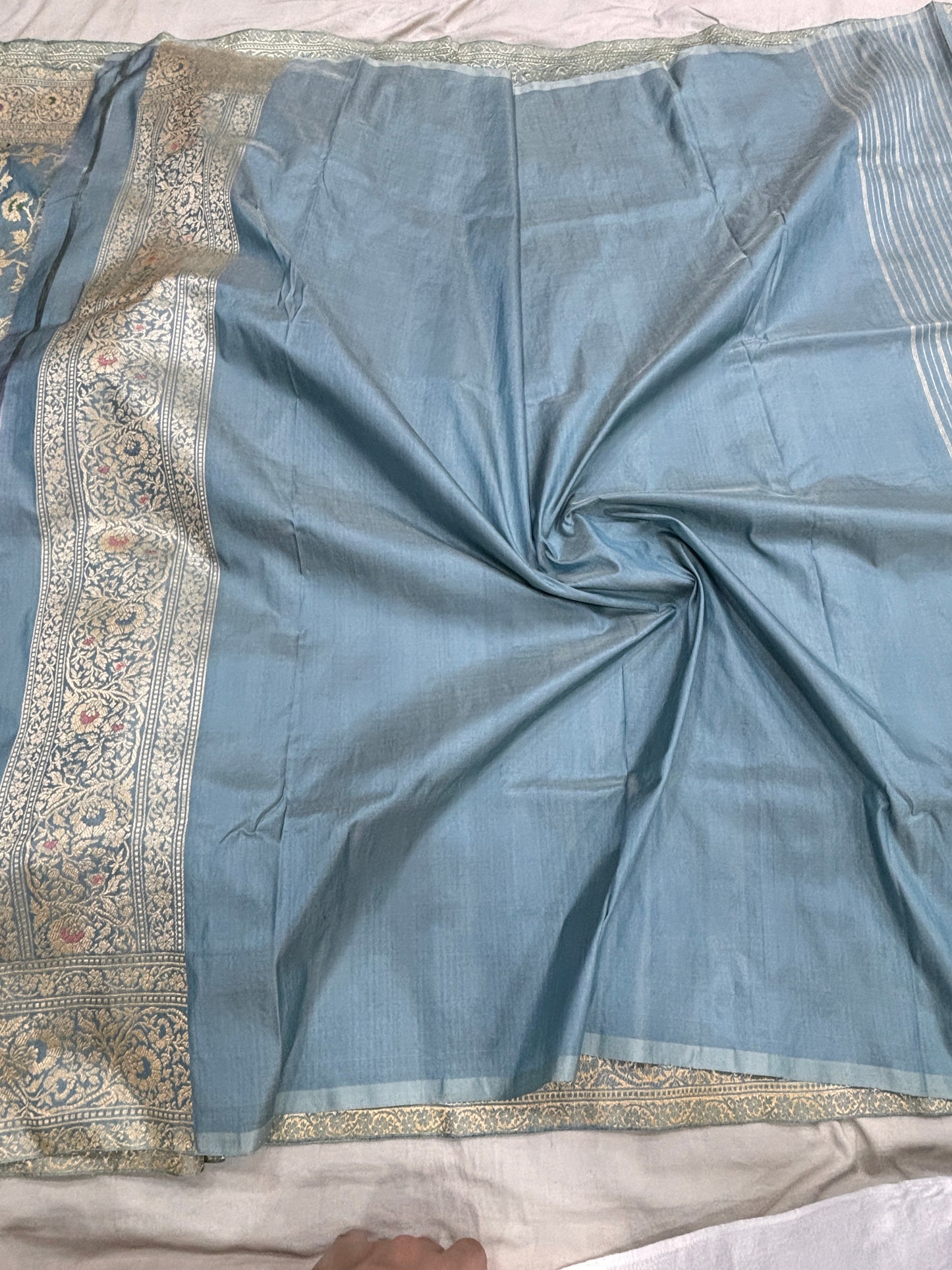 Pure Banarasi Katan Silk With allover Meenakari