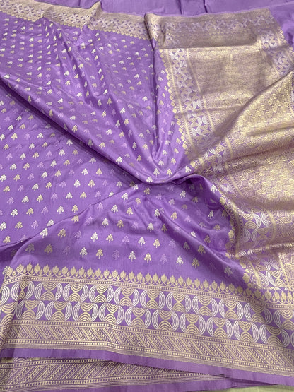 Pure Banarasi katan silk saree with kadwa buti jaal work