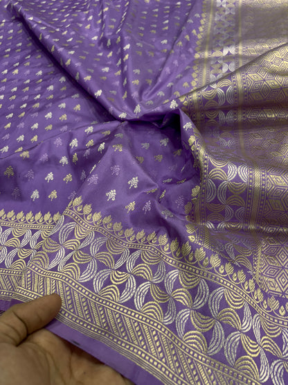 Pure Banarasi katan silk saree with kadwa buti jaal work