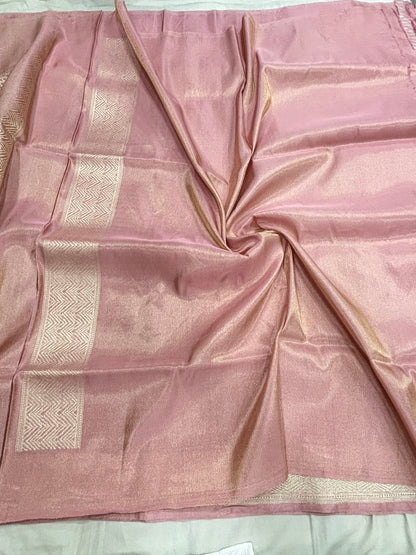 Pure Tissue Katan Silk Saree in Ektara Tanchoi Zari